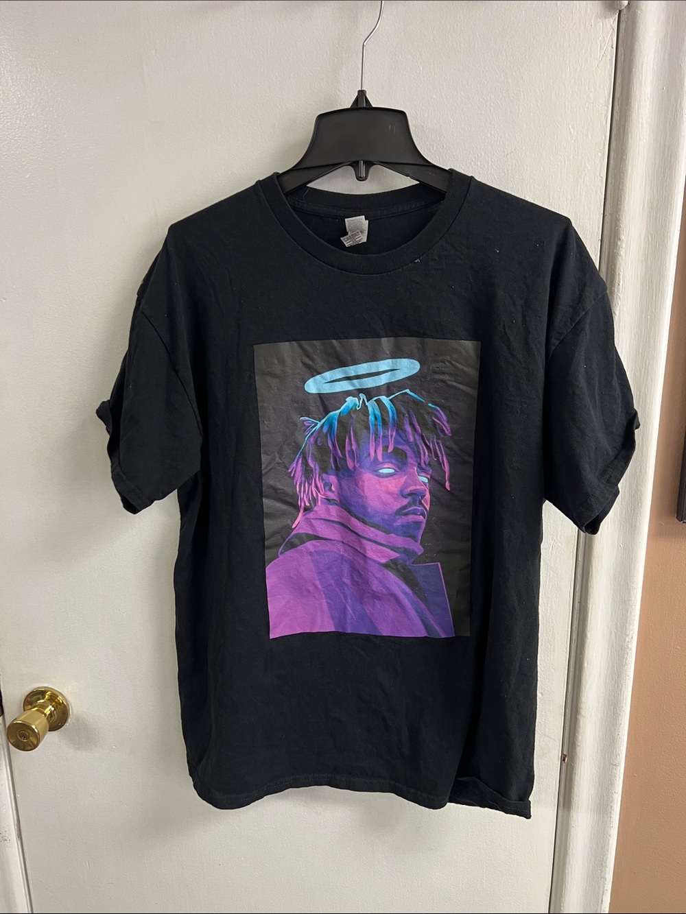 Juice World Men’s Graphic T-Shirt size XL Purple Portrait